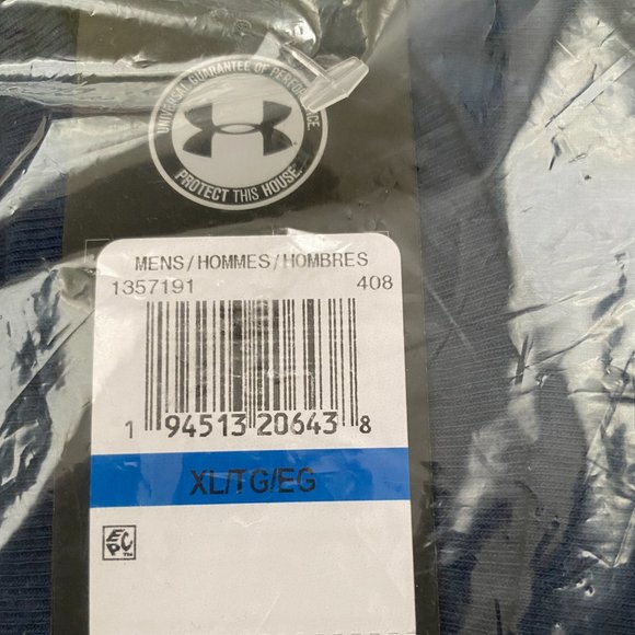 🌿Sale🌿 Under Armour T-Shirt Rock Cotton Blue Men's Size XXL 1357191 408 - Picture 5 of 5
